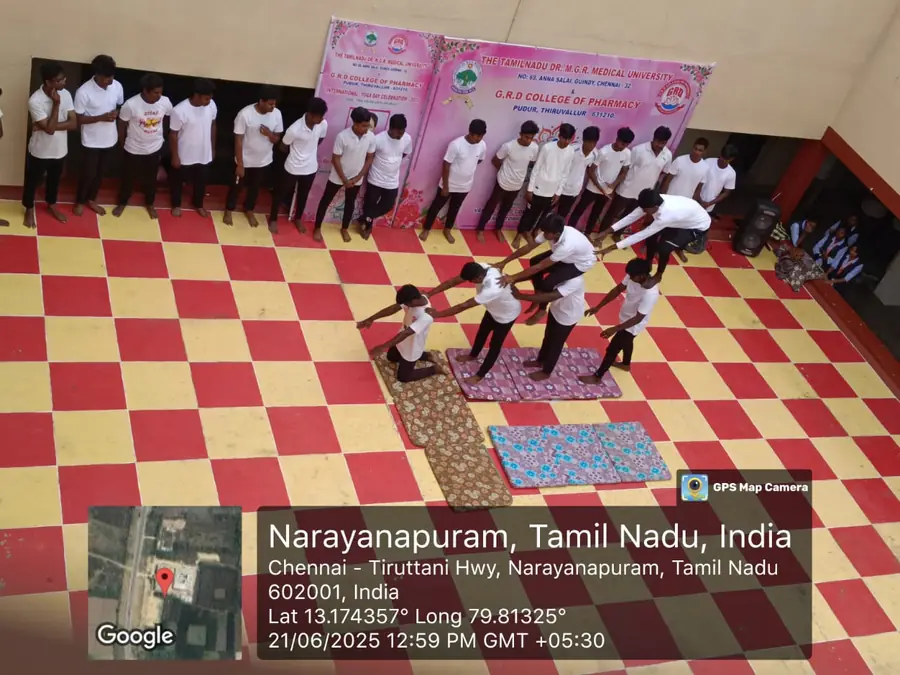 International Yoga Day human pyramid activity